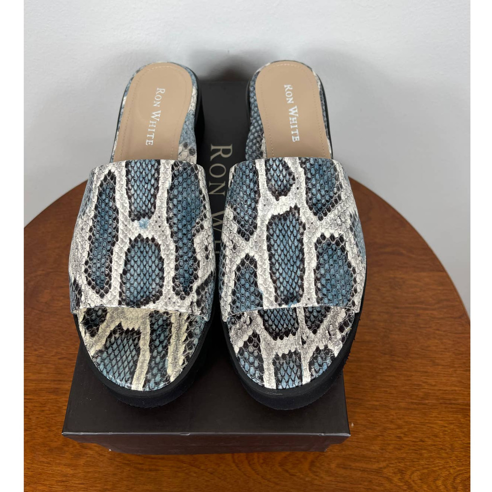 Ron White Carley Pitone Sandals in Jeans Size 9
